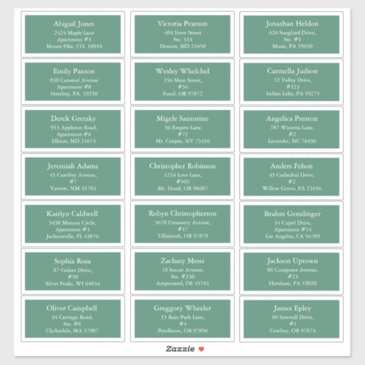 Groene Holly Jolly Kerstmis Gastadres Sticker (Vel)