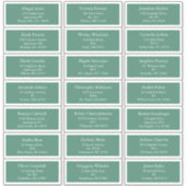 Groene Holly Jolly Kerstmis Gastadres Sticker (Voorkant)