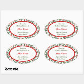 Groene Holly met Red Berries Custom Baking Sticker (Vel)