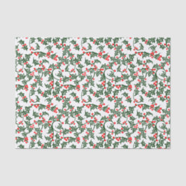 Groene Holly met Tissue Paper Red Berries Tissuepapier