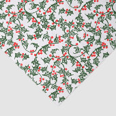 Groene Holly met Tissue Paper Red Berries Tissuepapier (Detail)