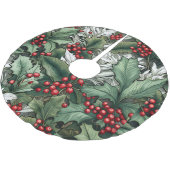 Groene Holly rode bessen Kerstboom basis Hoesje Kerstboom Rok (Gekanteld)