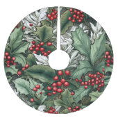 Groene Holly rode bessen Kerstboom basis Hoesje Kerstboom Rok (Voorkant)
