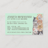 Groene Home Huisdieren Katten Visitekaartje (Achterkant)