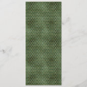 Groene Hommels Elegante Trouwdag Menu (Achterkant)