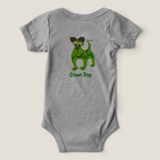 Groene hond - (Design achterkant)