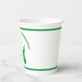 Groene hond ballon dier gepersonaliseerde partij papieren bekers (Links)