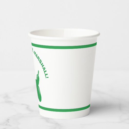 Groene hond ballon dier gepersonaliseerde partij papieren bekers (Links)