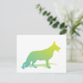 Groene Hond Briefkaart (Staand voorkant)