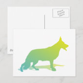 Groene Hond Briefkaart (Voorkant / Achterkant)