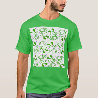 groene hond drink teacoffee t-shirt