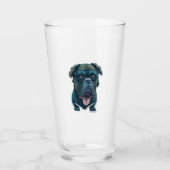Groene hond met bril glas (Voorkant)
