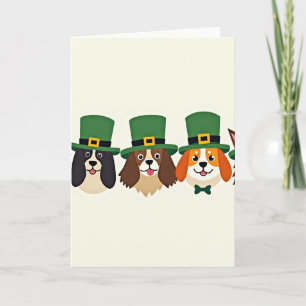 Groene Honden Hoeden Patroon Kaart