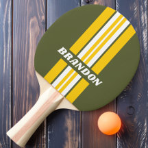 Groene Honing Nostalgische Rally Stripe met Naam