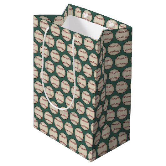 Groene honkbal cadeautas (Achterkant Gekanteld)