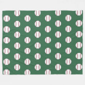 Groene honkbal fleece deken (Voorkant (Horizontaal))