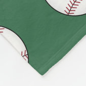 Groene honkbal fleece deken (Hoek)