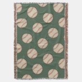 Groene  honkbal gooien deken (Voorkant Verticaal)