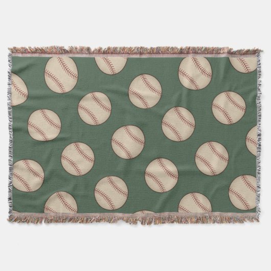 Groene  honkbal gooien deken (Voorkant)