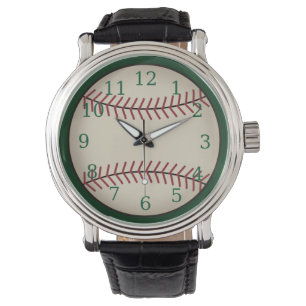 Groene honkbalhorloge horloge