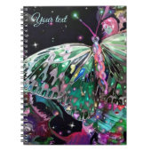 Groene Hoop Vlinder Notitieboek (Voorkant)