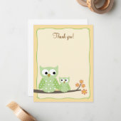 Groene Hoot Eigenaars 4x5 Flat Opmerking: Notitiekaartje (Voorkant / Achterkant in situ)