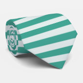 Groene horizontale streep das (Opgerold)