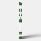 Groene horizontale streep met monogram Case-Mate iPhone case (Achterkant / Links)