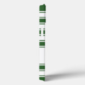 Groene horizontale streep met monogram Case-Mate iPhone case (Achterkant / Rechts)