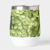 Groene Hortensia Bloem Bruiloft Monogram  (Links)
