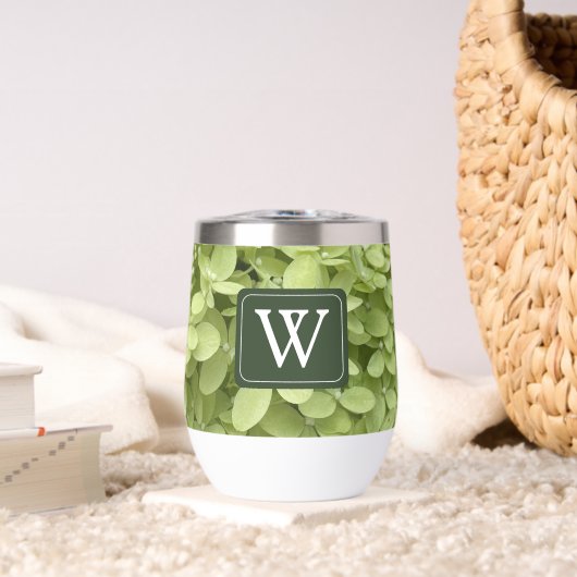 Groene Hortensia Bloem Bruiloft Monogram  (Woonkamer (Gedraaid)  )