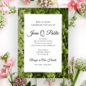 Groene hortensia bloemen viering van het leven kaart