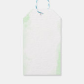 Groene hortensia roze bloemenballonnen cadeaulabel (Achterkant)