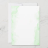 Groene hortensia roze bloemensalie ballon kaart (Achterkant)