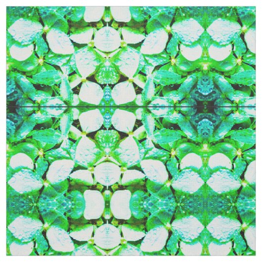 Groene Hortensia Stof (Swatch)