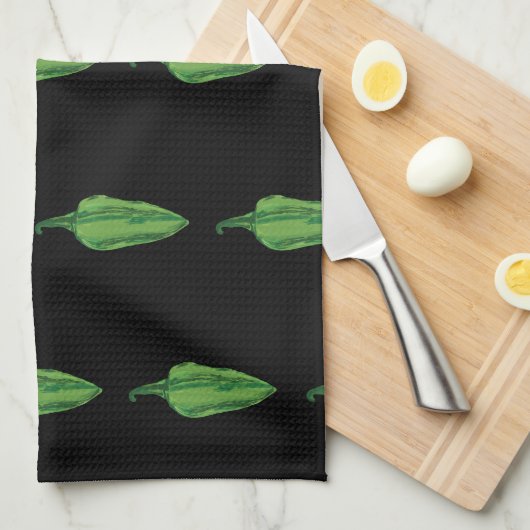 Groene hotpannen - Aangepast Theedoek (Quarter Fold)