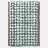 GROENE Houndstooth DK OM HET EVEN WELKE Deken (Voorkant Verticaal)