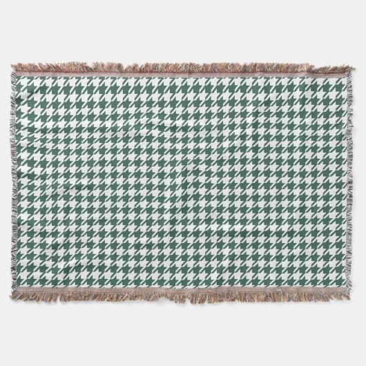 GROENE Houndstooth DK OM HET EVEN WELKE Deken (Voorkant)