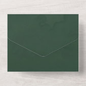  groene houten auto - kerstbruiloft all in one uitnodiging (Achterkant)