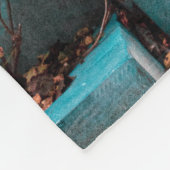 GROENE HOUTEN DEUR MET GLAS FLEECE DEKEN (Hoek)