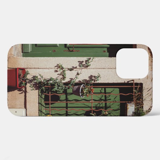 GROENE HOUTEN DEUR MET GROEN PLANT Case-Mate iPhone CASE (Achterkant (horizontaal))