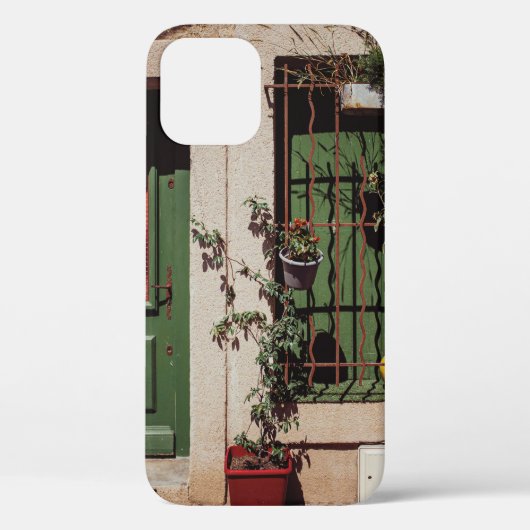 GROENE HOUTEN DEUR MET GROEN PLANT Case-Mate iPhone CASE (Achterkant)