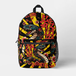 Groene houten slang anime stijl - Chinees Nieuwjaa Bedrukte Rugzak