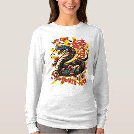 Groene houten slang anime stijl - Chinees Nieuwjaa T-shirt