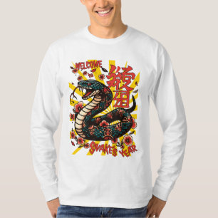 Groene houten slang anime stijl - Chinees Nieuwjaa T-shirt