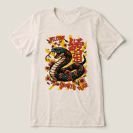 Groene houten slang anime stijl - Chinees Nieuwjaa Tri-Blend Shirt