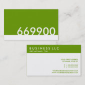 Groene HTML kleurcode 669900 Visitekaartje (Voorkant / Achterkant)