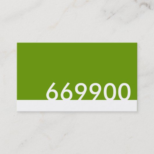 Groene HTML kleurcode 669900 Visitekaartje (Voorkant)