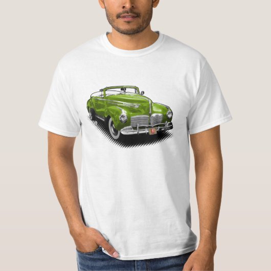 Groene Hudson Converteerbare Auto op White T-Shirt (Voorkant)