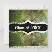 Groene Hues Urban Grunge Afstuderen nodigt uit Kaart (Achterkant)